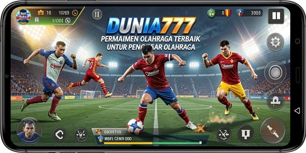 Screenshot gameplay DUNIA777 menampilkan aksi mendebarkan dalam permainan olahraga.
