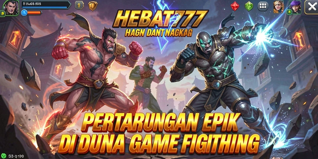 Gameplay HEBAT777 menampilkan aksi pertarungan yang seru dan mendebarkan.