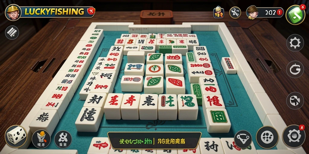 Tangkapan layar gameplay <strong>LUCKYFISHING</strong> menunjukkan aksi seru dalam permainan Mahjong.