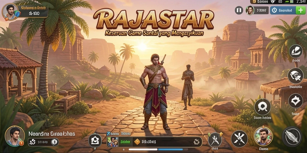 Screenshot gameplay RAJASTAR dengan visual cerah dan menarik.