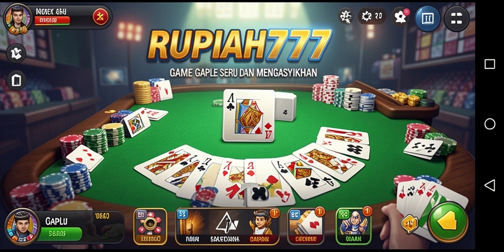 Tampilan menarik dari gameplay Gaple di RUPIAH777.