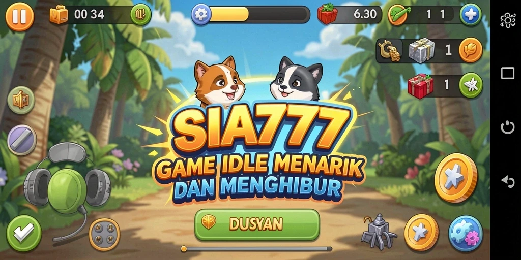 Screenshot utama SIA777 menampilkan gameplay yang santai dan strategis.