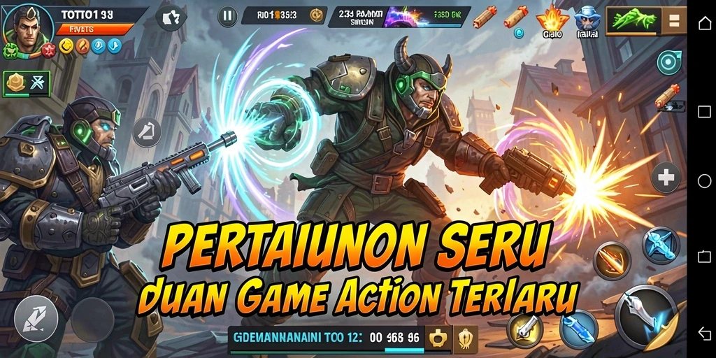 Screenshot gameplay TOTO12 yang menunjukkan aksi pertarungan seru.