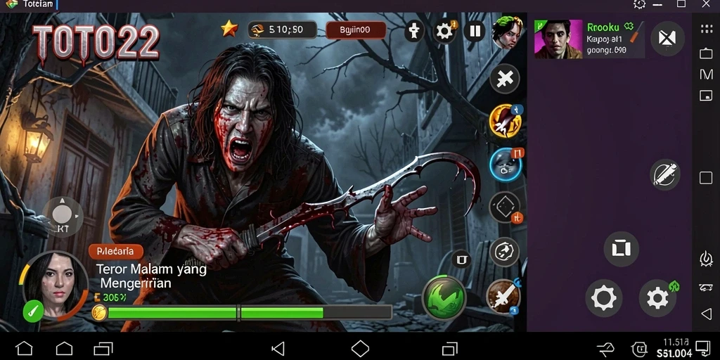 Tampilan gameplay TOTO22 dengan suasana Horror yang menyeramkan.