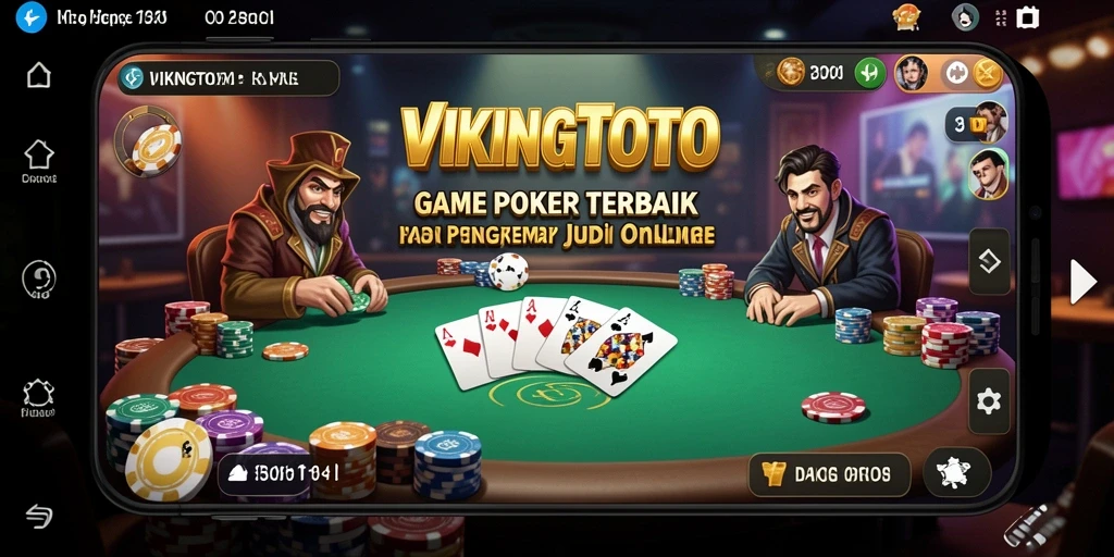 Screenshot gameplay VIKINGTOTO menampilkan suasana poker yang mendebarkan.