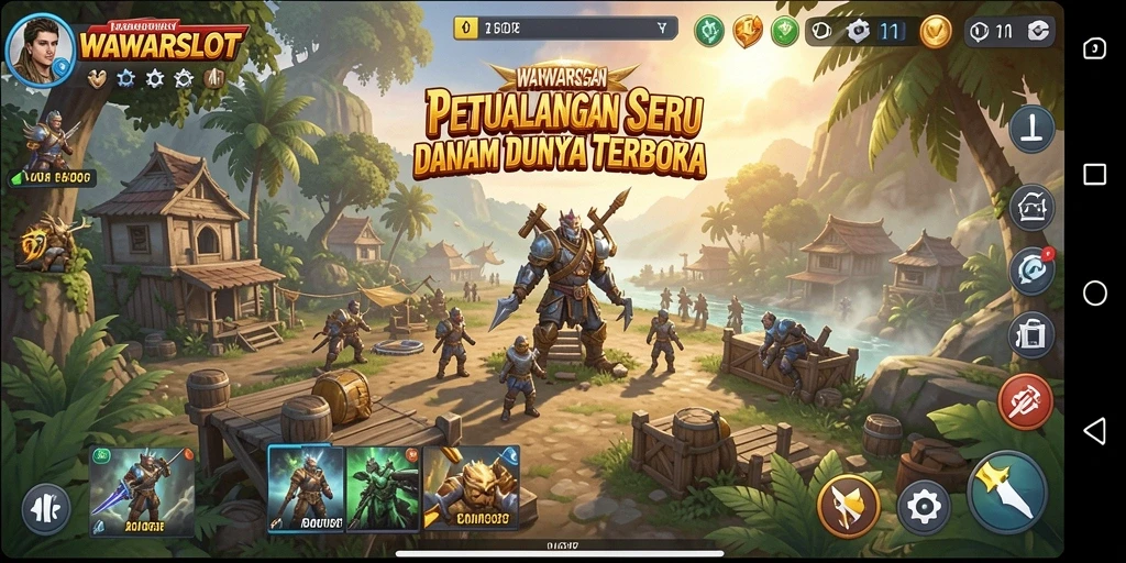 Screenshot gameplay WAWARSLOT menampilkan petualangan di dunia terbuka yang memukau.